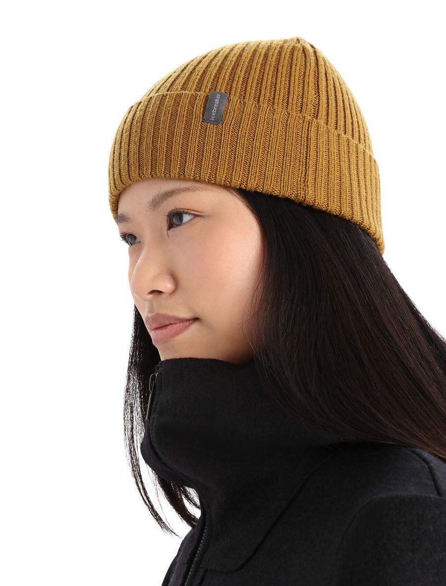 Icebreaker Unisex Merino Rixdorf Cuff Beanie Miesten Hatut Ruskea | FI 1106WNBY